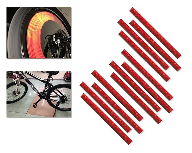 12 Pcs Cycling Bike Rim Wheel Spoke Reflective Clip Reflector