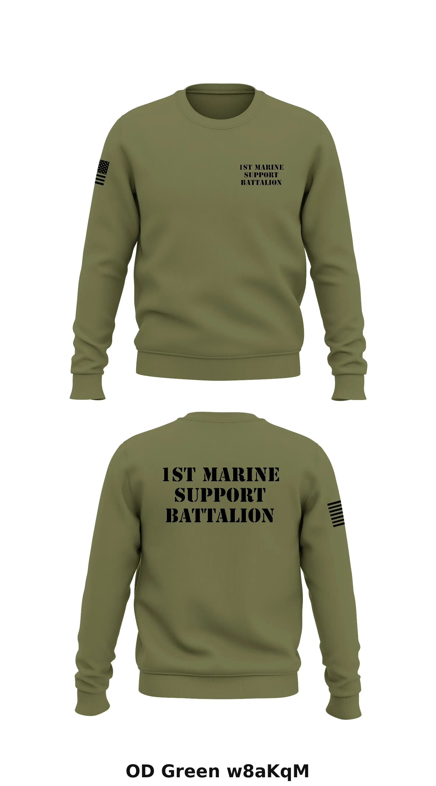 1st Marine Support Battalion Store 1 Core Men's Crewneck Performance Sweatshirt - w8aKqM