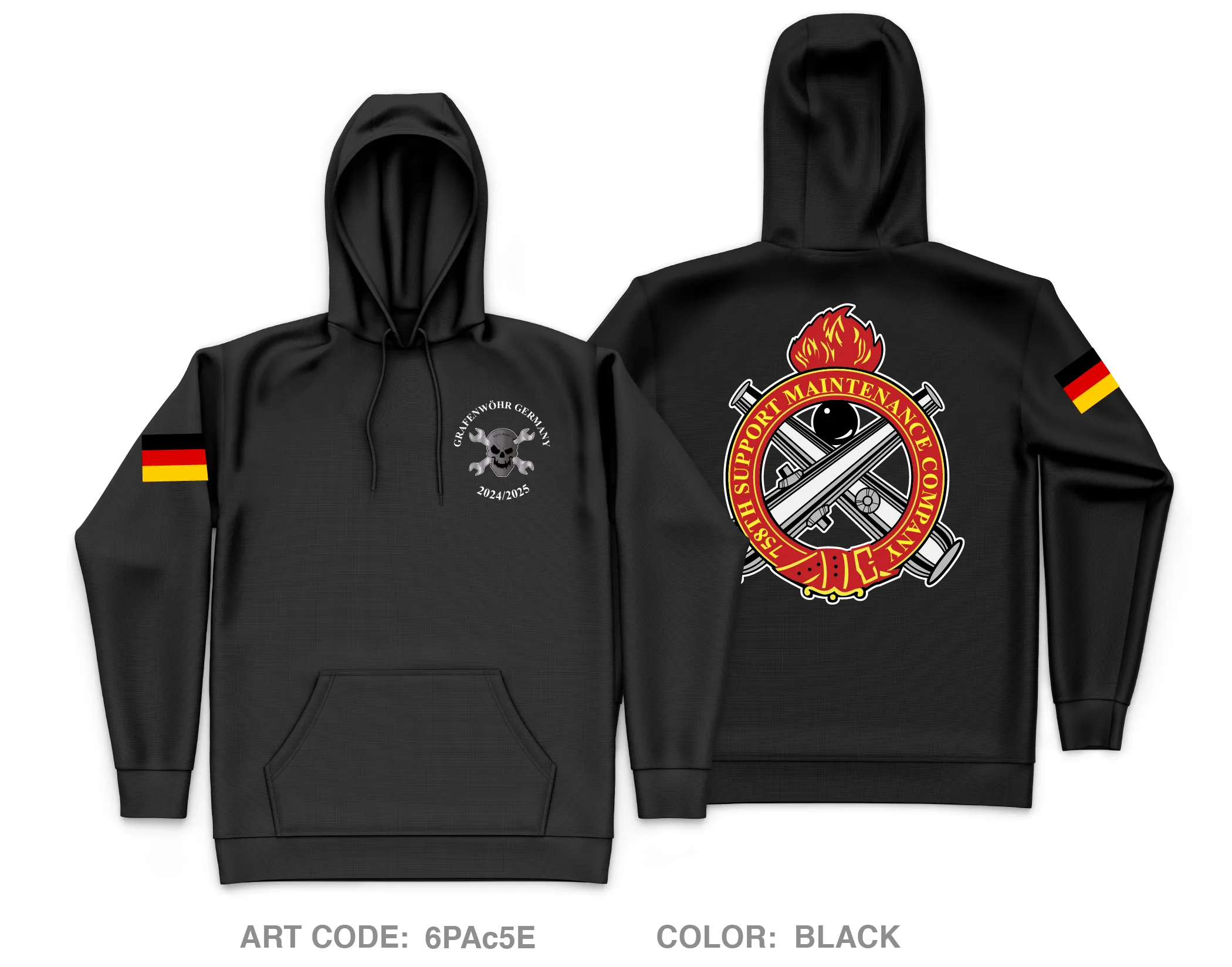 758th Support Maintenance Company Core Men's Hooded Performance Sweatshirt - 6PAc5E