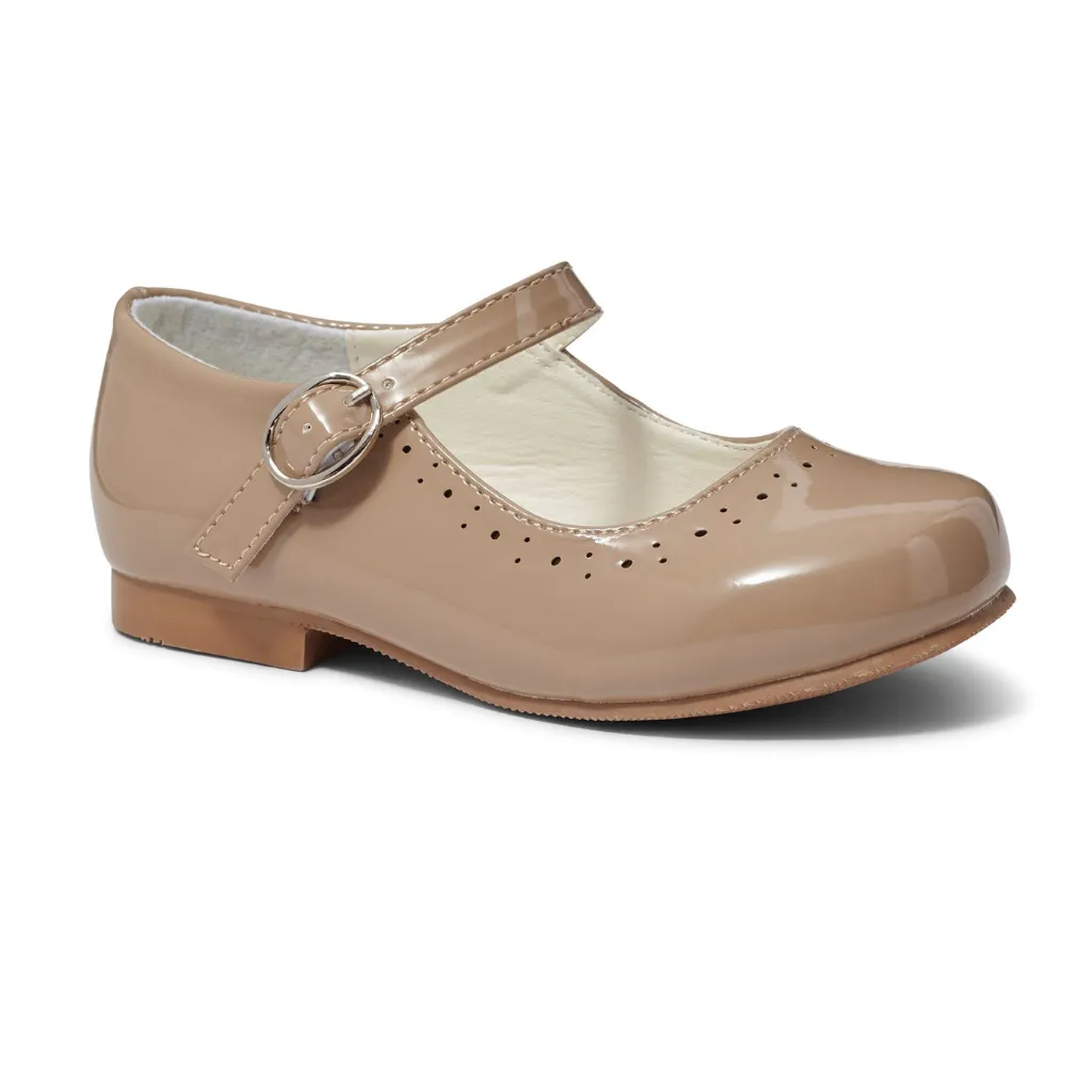 Abbey' Camel Hard Sole Girls Shoes