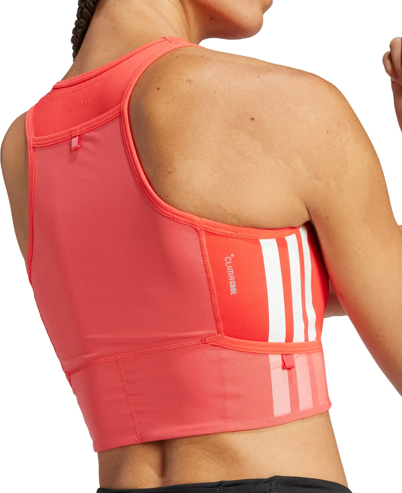 adidas Adizero Gel Pocket Womens Running Crop Top - Red