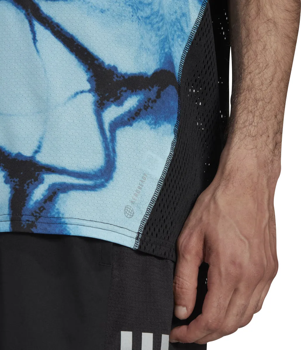 adidas Fast Short Sleeve Mens Running Top - Black