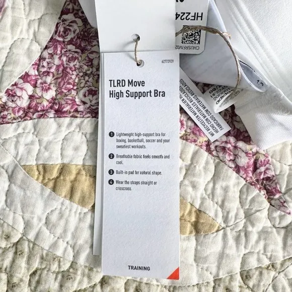 ADIDAS White Tlrd Training Move High Support Bra XX-Small C Cup NWT