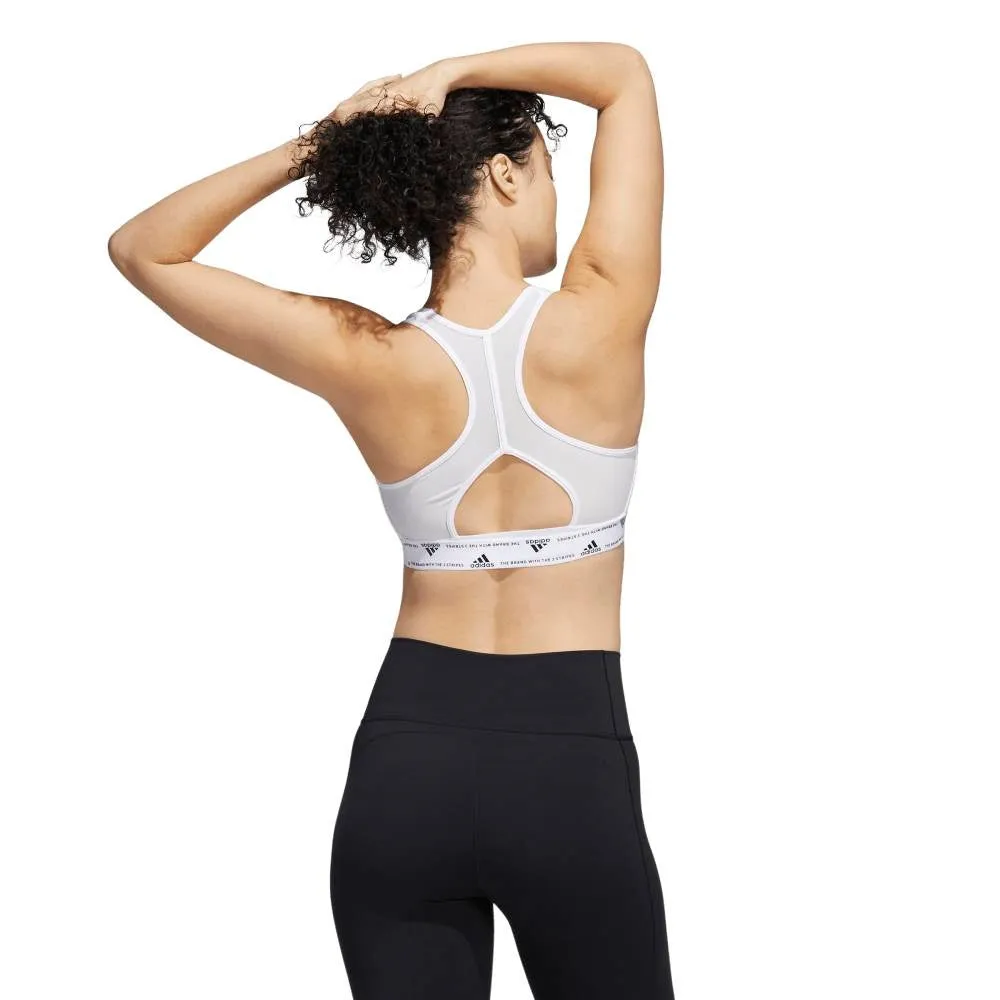 adidas Women's Powerreact Training Medium Support Bra (White)
