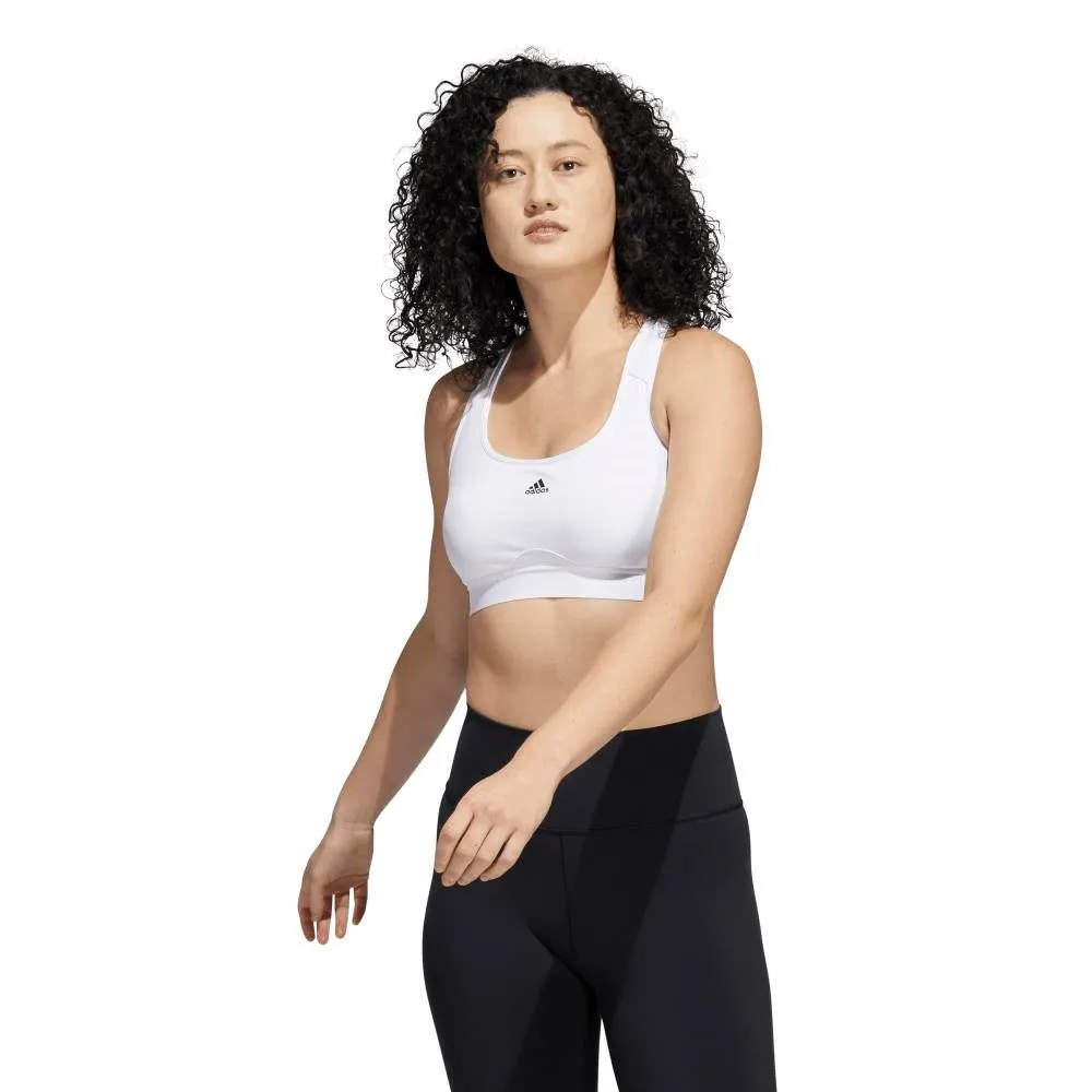 adidas Women's Powerreact Training Medium Support Bra (White)