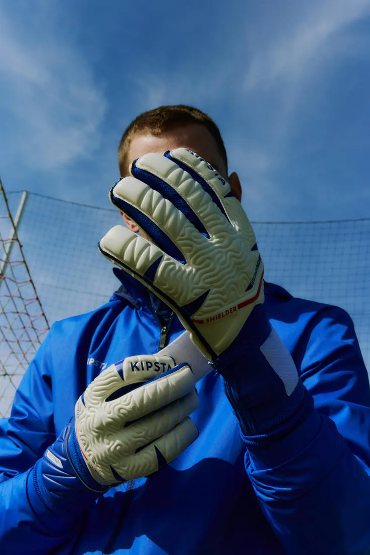 Adult Gloves F500 Viralto Shielder - White/Blue