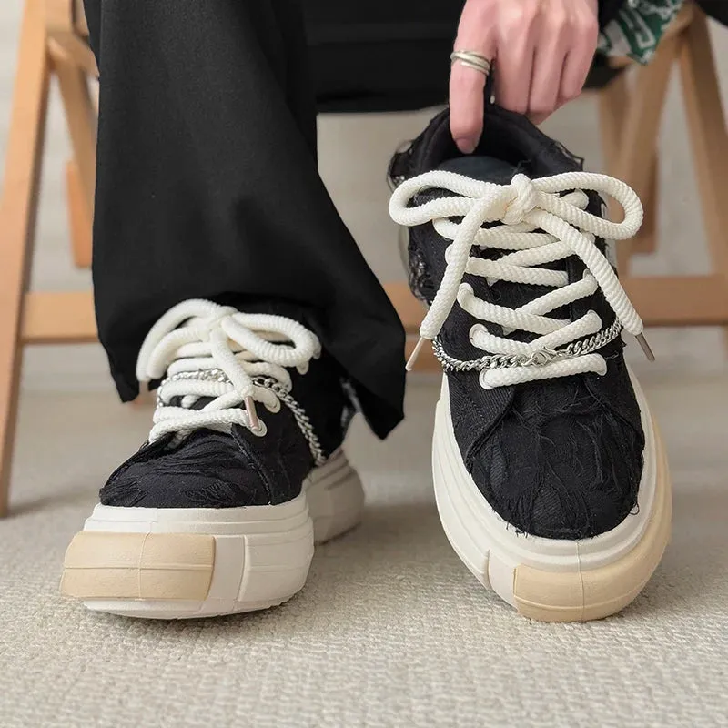 ADVBRIDGE  -  Designer Men Shoes New Prints Male Sneakers Canvas Shoes for Men Trendy Street Skateboard Shoes Spring Autumn Lace Male Footwear
