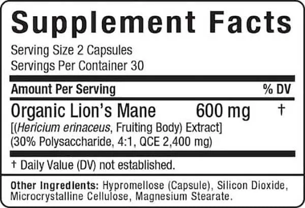 Allmax Nutrition Lion's Mane, 60 V-Caps