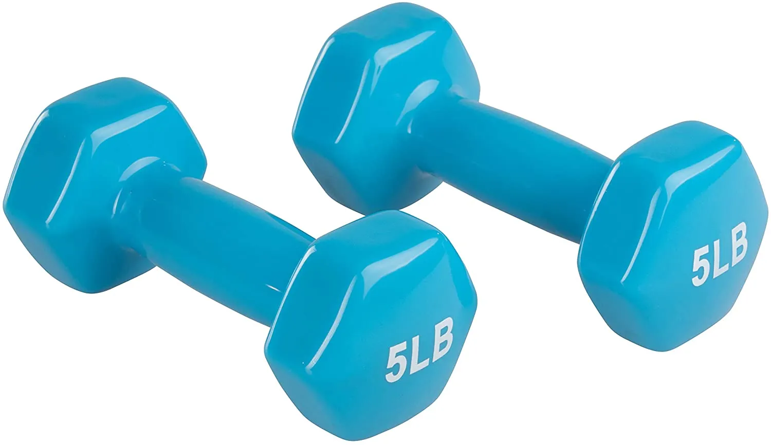Amazon Basics Vinyl Coated Hand Weight Dumbbell Pair, Set of 2