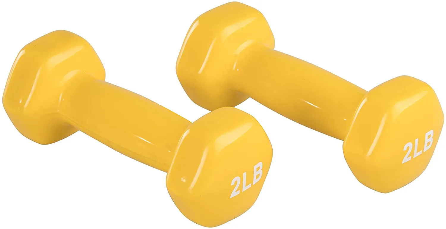 Amazon Basics Vinyl Coated Hand Weight Dumbbell Pair, Set of 2