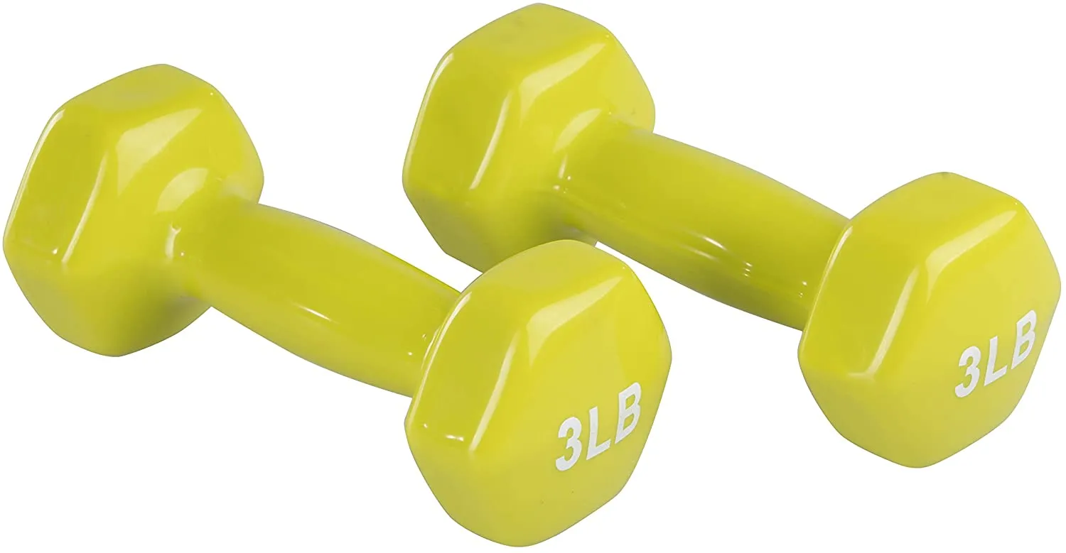 Amazon Basics Vinyl Coated Hand Weight Dumbbell Pair, Set of 2