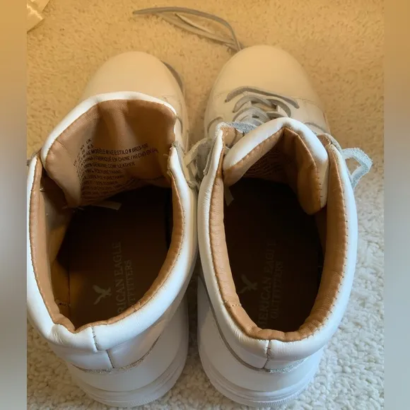 AMERICAN EAGLE OUTFITTERS MENS LEATHER HITOP SNEAKERS