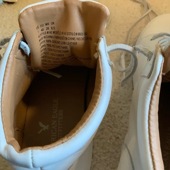 AMERICAN EAGLE OUTFITTERS MENS LEATHER HITOP SNEAKERS