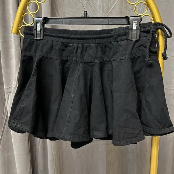 Anthropologie Daily Practice by Anthropologie Courtside Mini Skirt Black XS