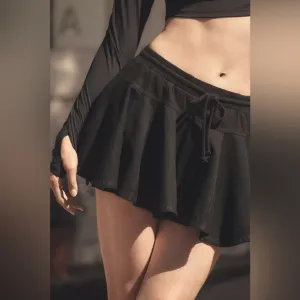 Anthropologie Daily Practice by Anthropologie Courtside Mini Skirt Black XS
