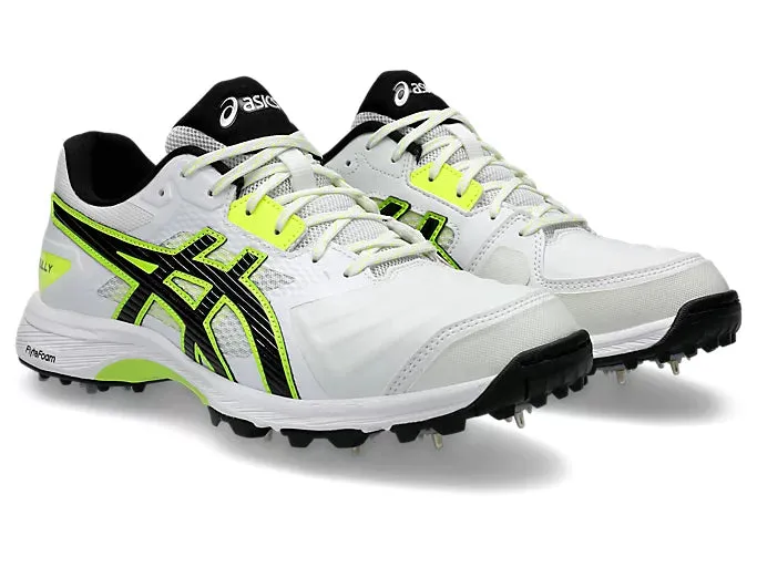 Asics Gel-Gully 7 Men's Cricket Shoe | White/Safety Yellow