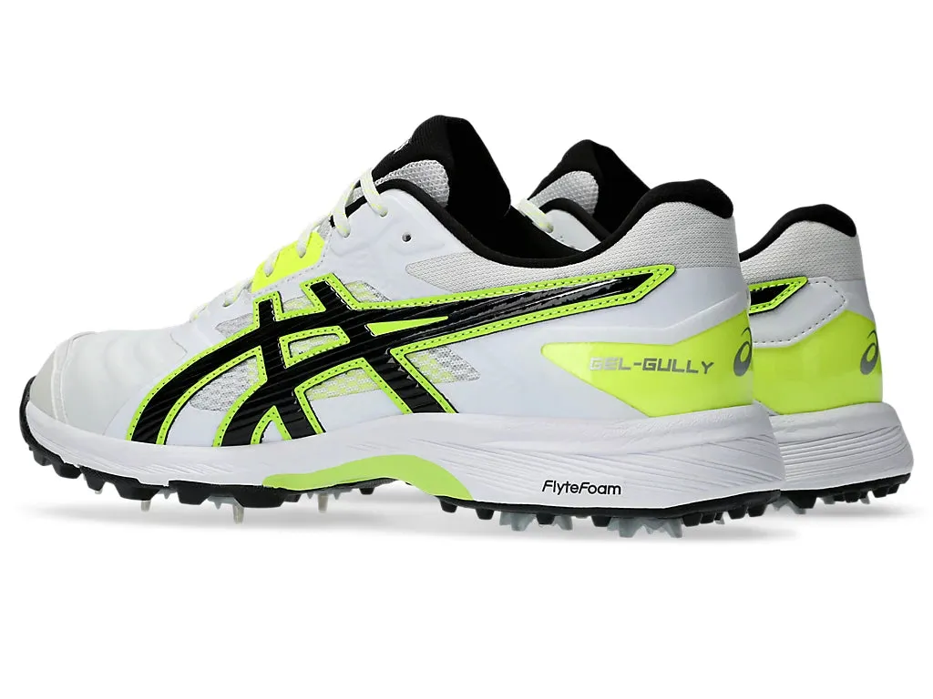 Asics Gel-Gully 7 Men's Cricket Shoe | White/Safety Yellow