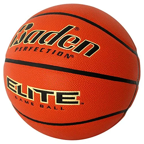 Baden Elite Indoor Game Basketball - Size 7 (29.5"), orange