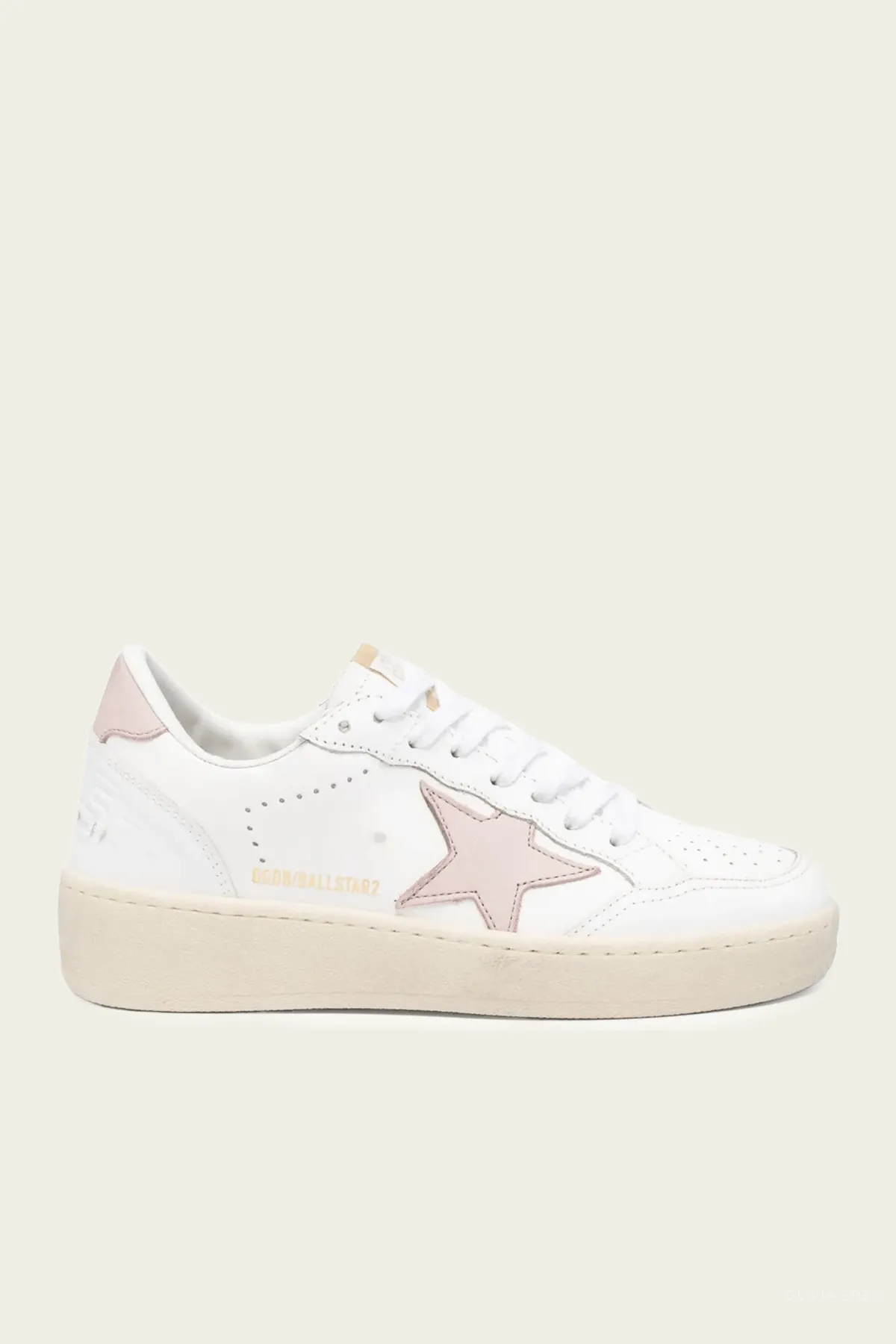 Ball-Star 2 White Pink Leather Sneaker