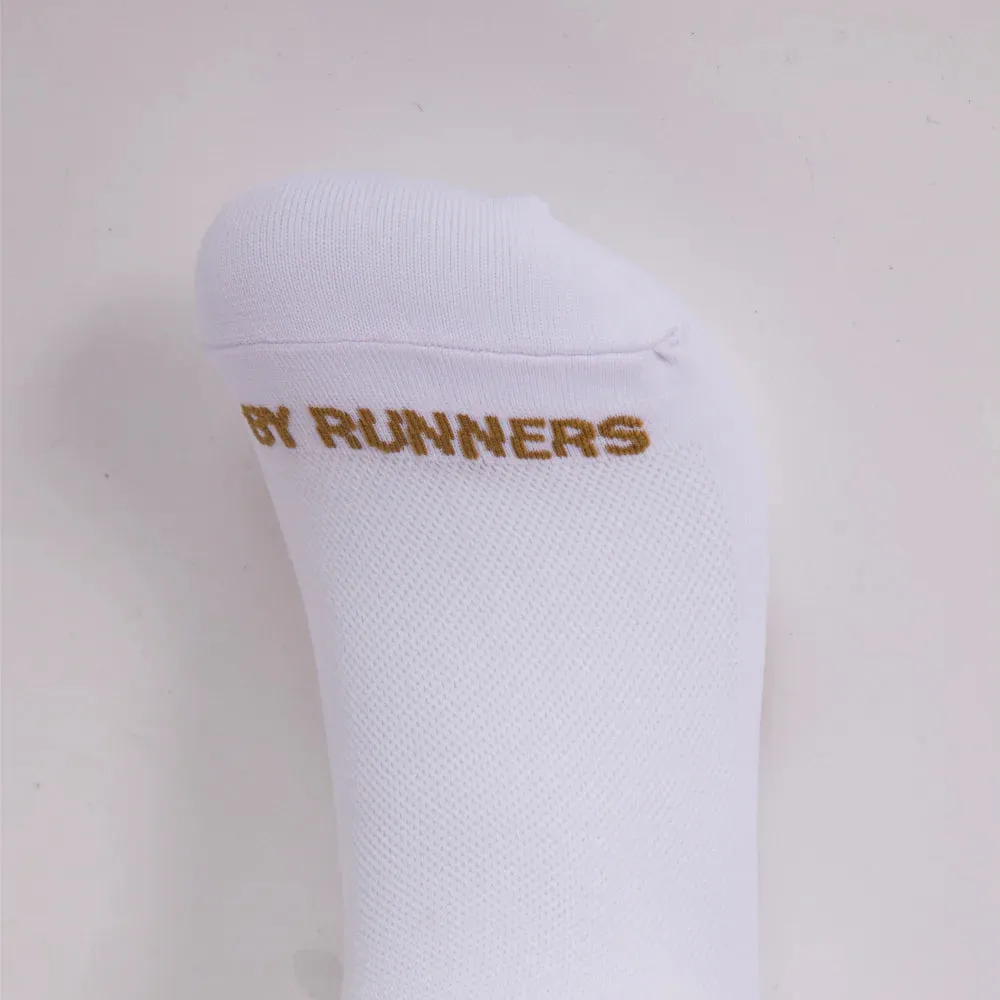 Bandit Running Lite Run Quarter Socks - White with Honey - 2 Pack