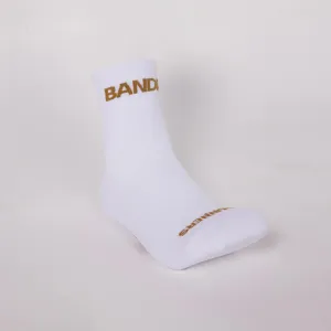 Bandit Running Lite Run Quarter Socks - White with Honey - 2 Pack