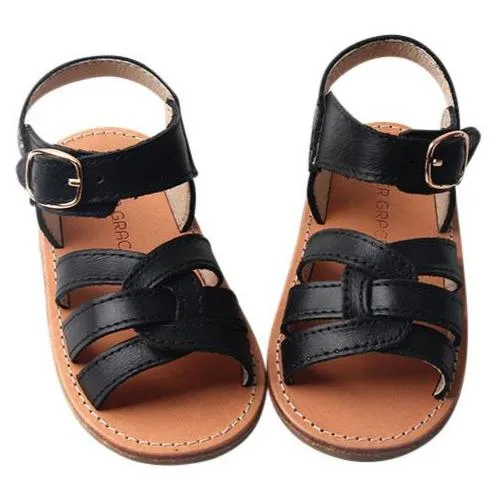 Black - Desert Sandal - US Size 5-9 - Hard Sole