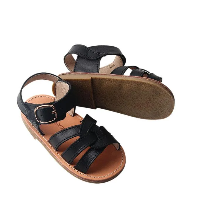 Black - Desert Sandal - US Size 5-9 - Hard Sole
