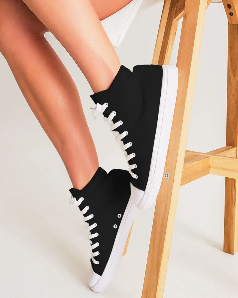 Black High Top Canvas Sneakers