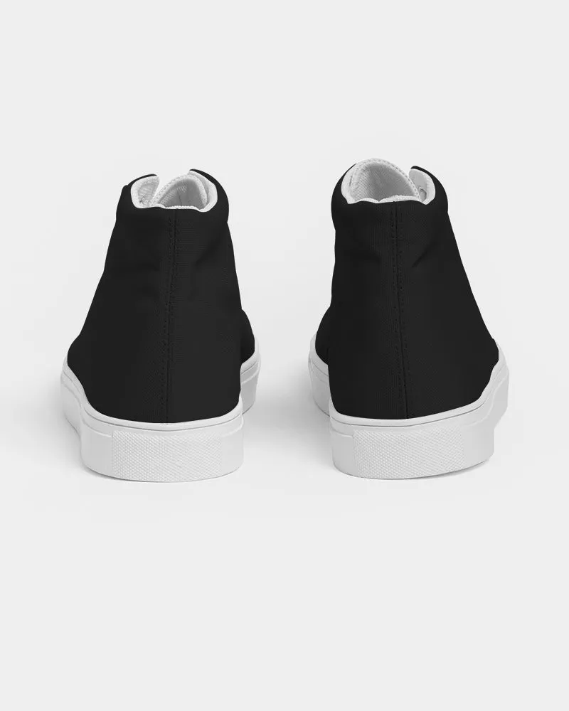 Black High Top Canvas Sneakers