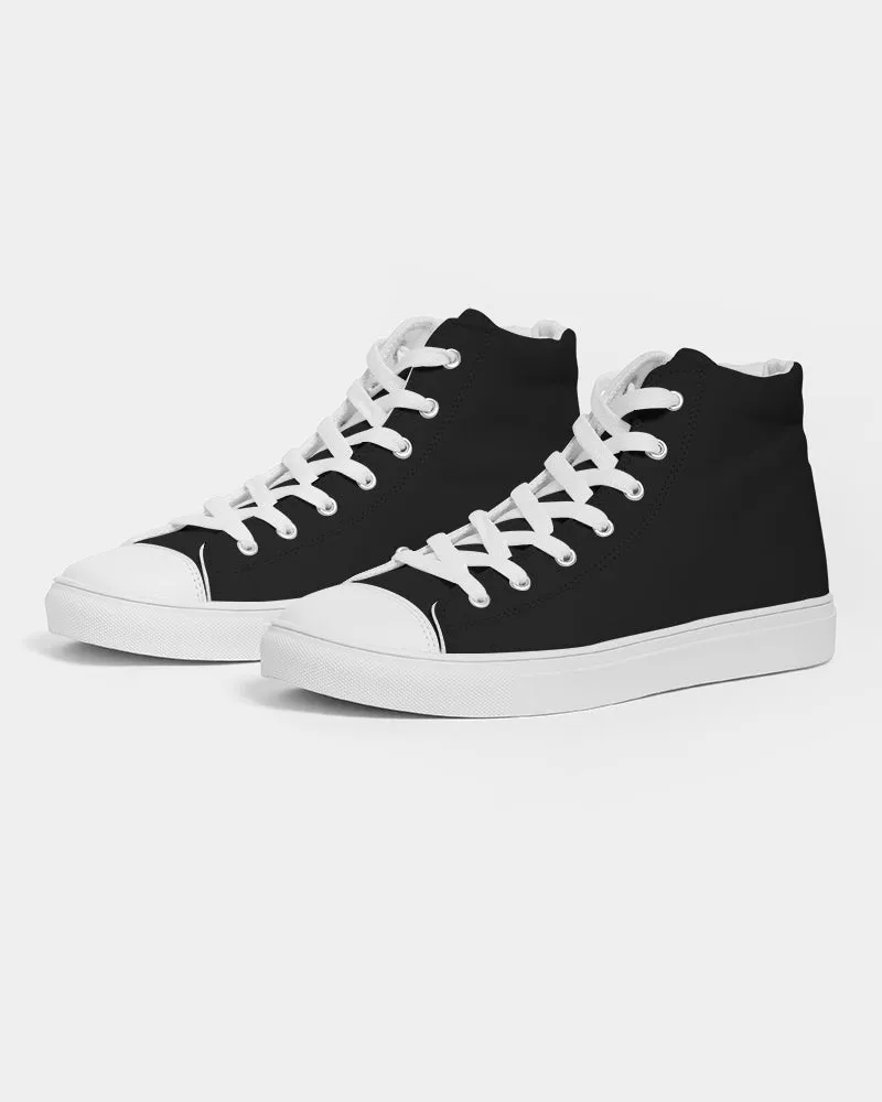 Black High Top Canvas Sneakers
