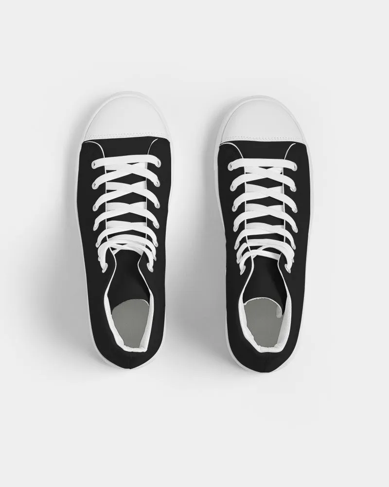 Black High Top Canvas Sneakers