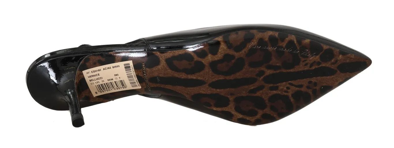 Black Patent Leather Slingbacks Shoes