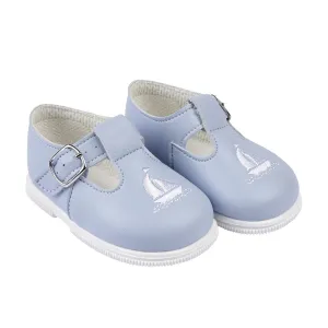 Blue Sailboat Hard Sole Shoes