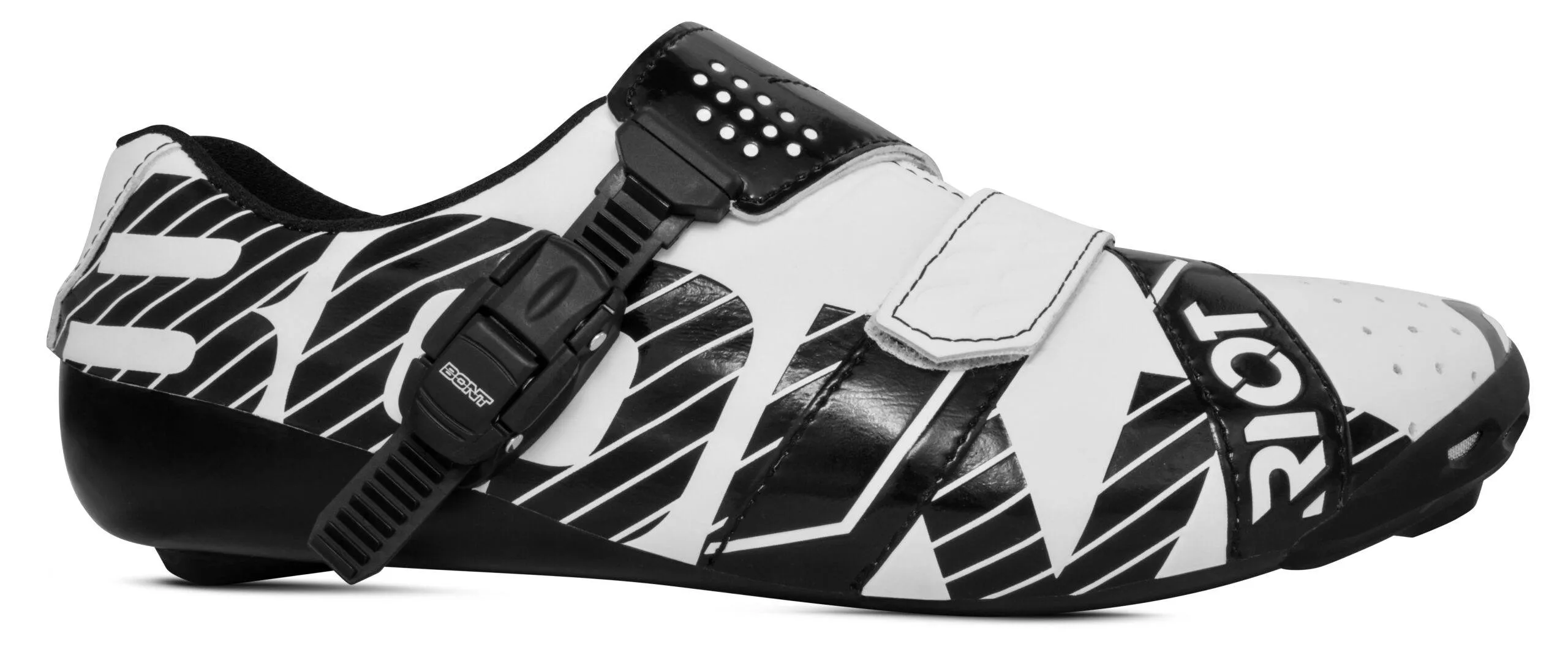 Bont Riot Buckle Cycling Shoes (White/Black)