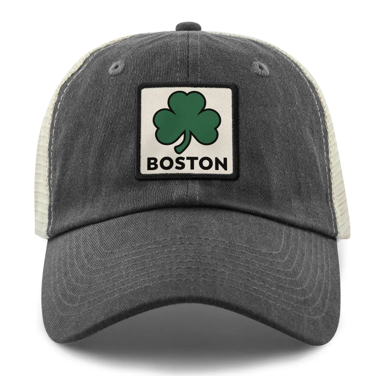 Boston Shamrock Printed Patch Relaxed Trucker