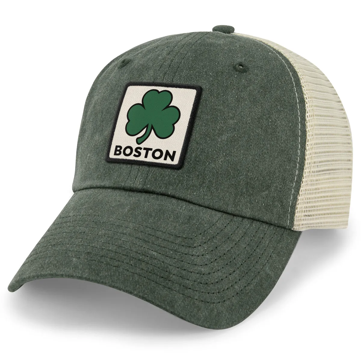 Boston Shamrock Printed Patch Relaxed Trucker