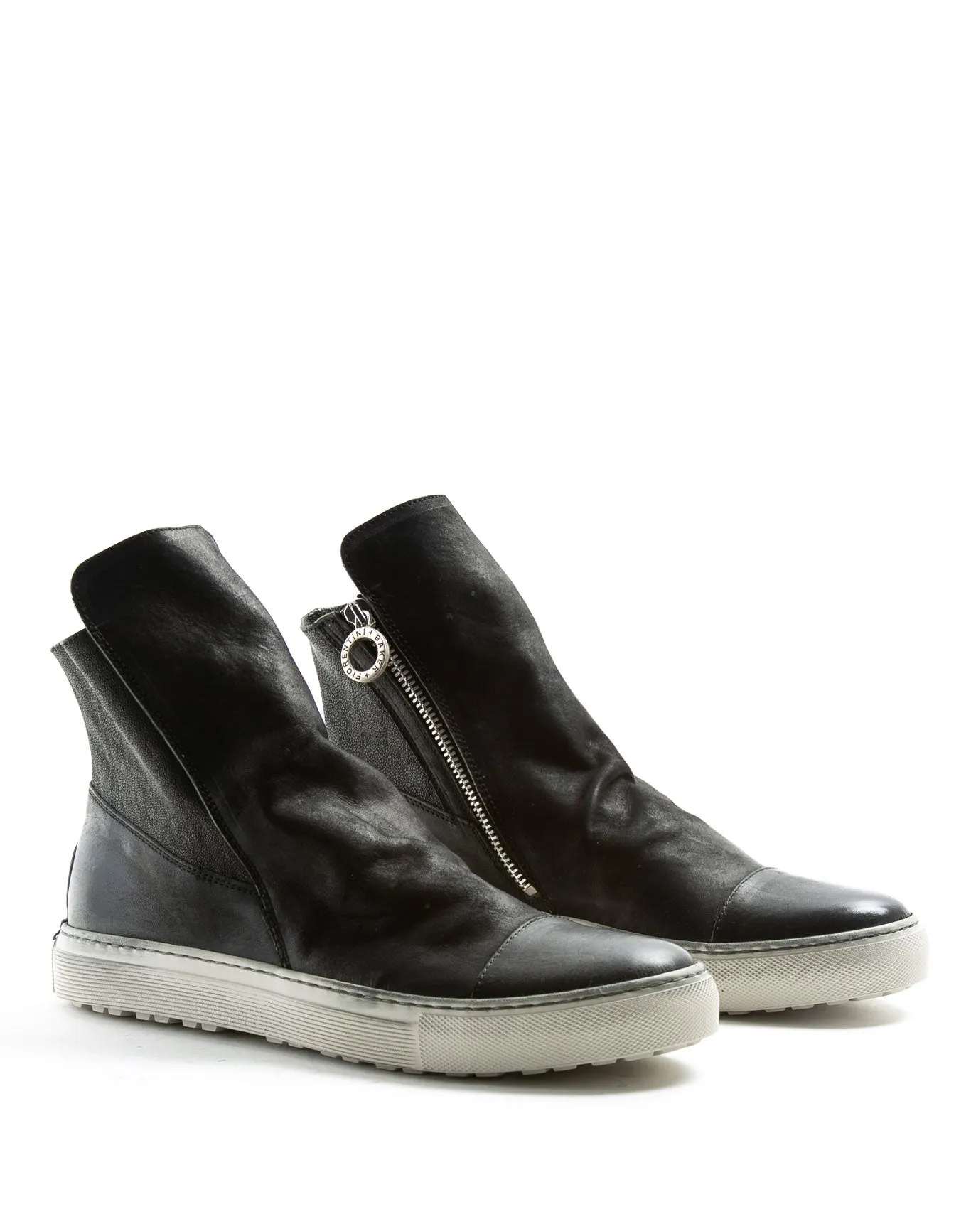 BRET Black Leather Sneaker Boots