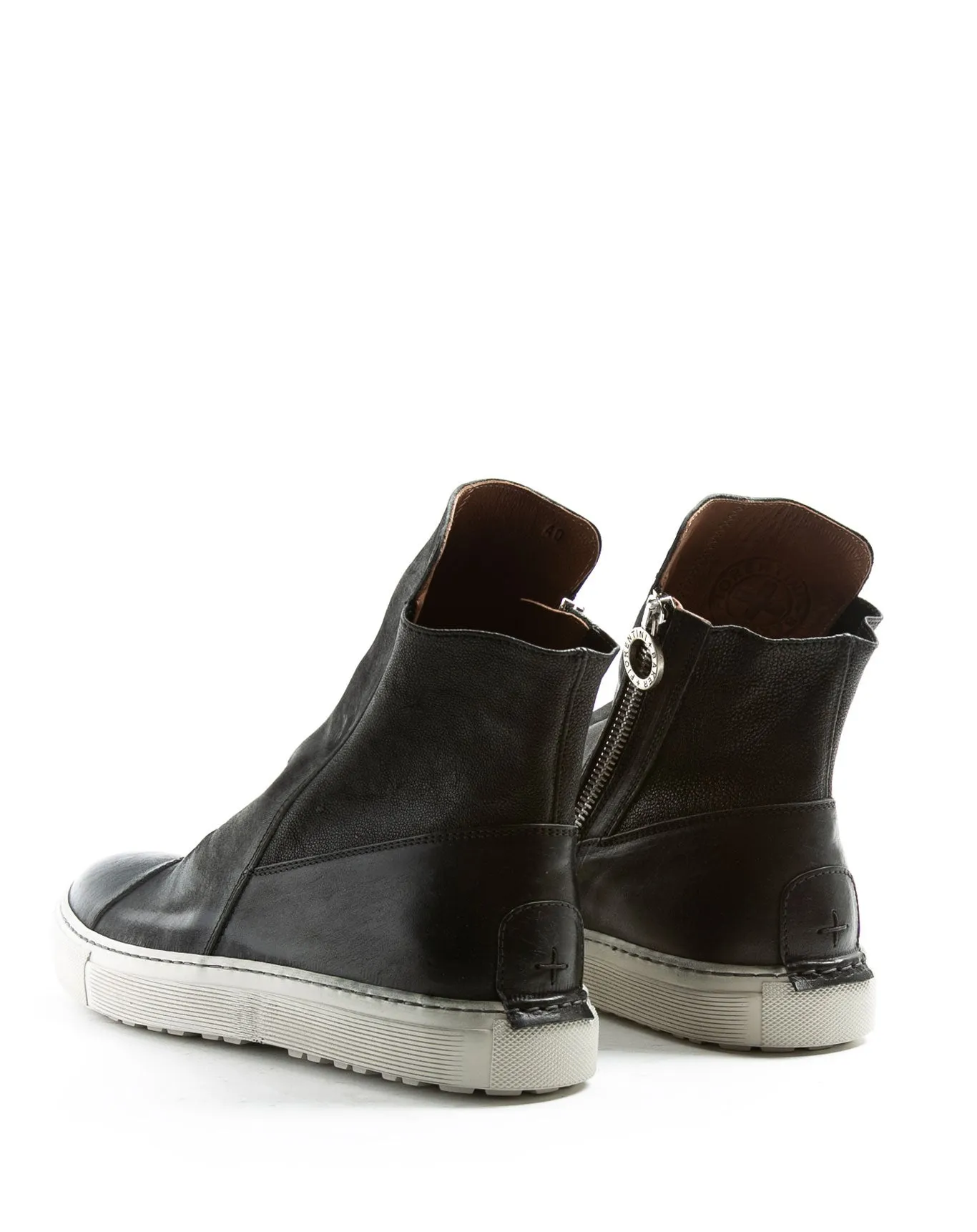 BRET Black Leather Sneaker Boots