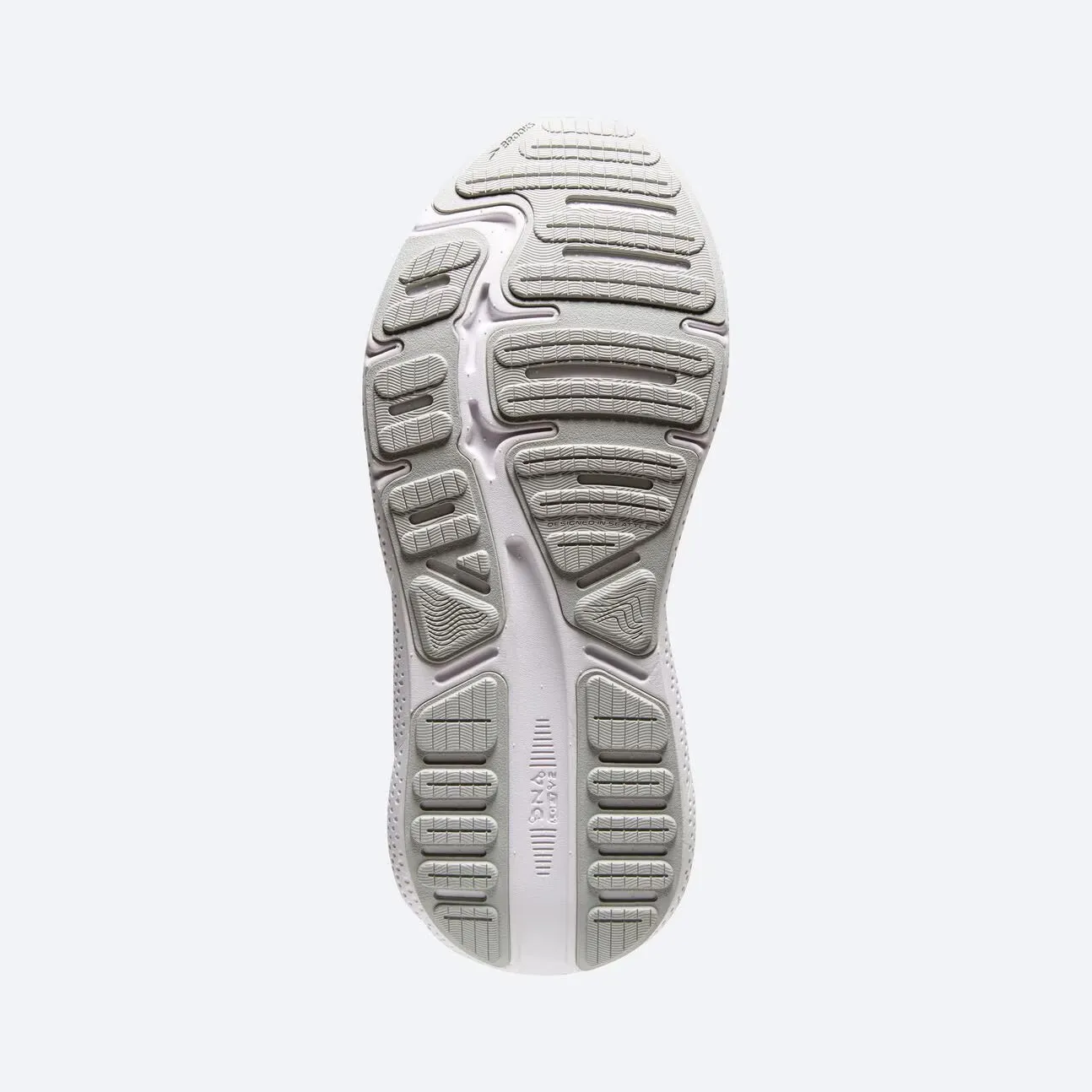 Brooks Men's Ghost Max - White/Oyster/Metallic Silver
