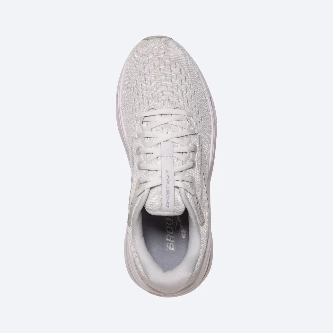 Brooks Men's Ghost Max - White/Oyster/Metallic Silver