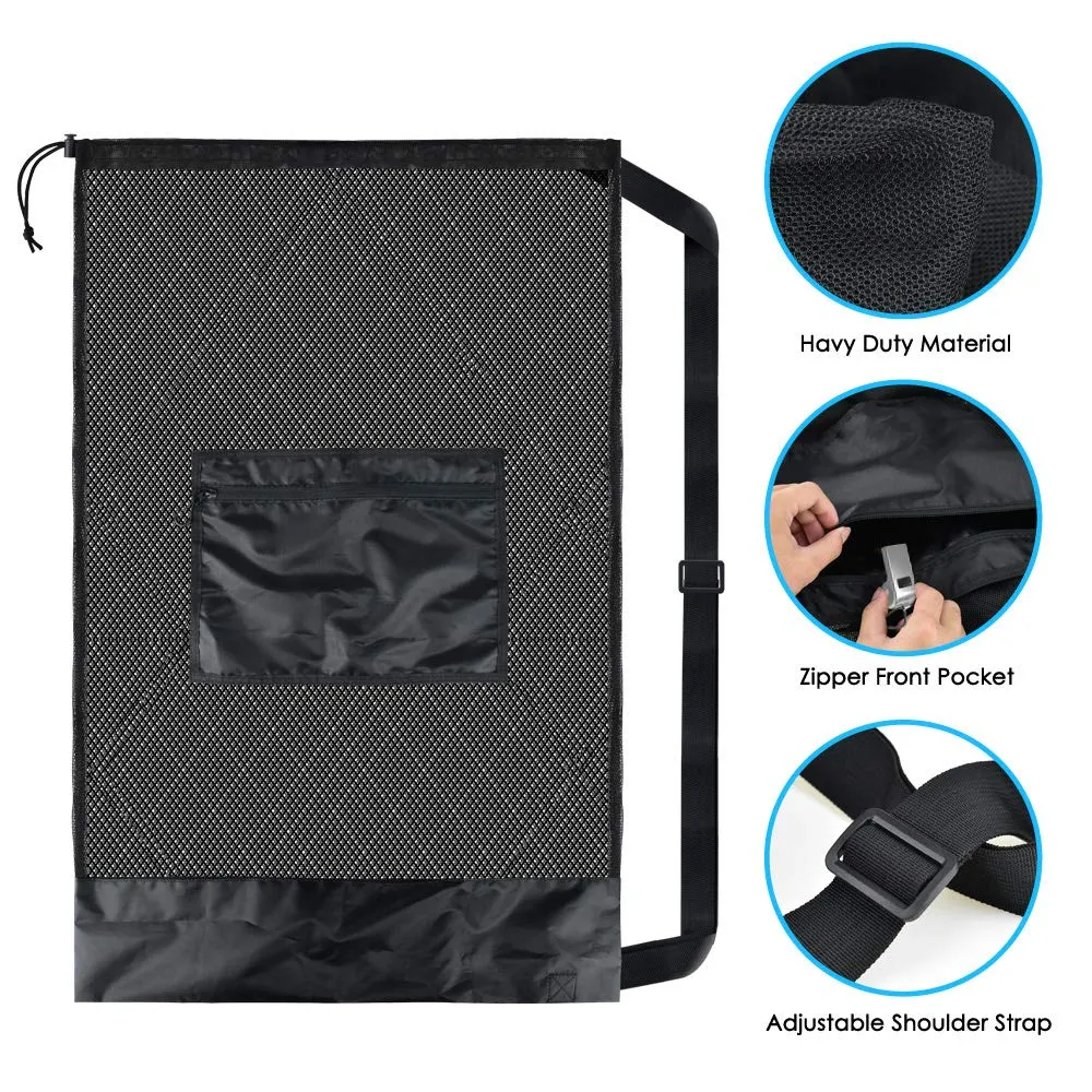 BROTOU Large Sports Ball Bag,  Drawstring Soccer Ball Bag with Shoulder Strap