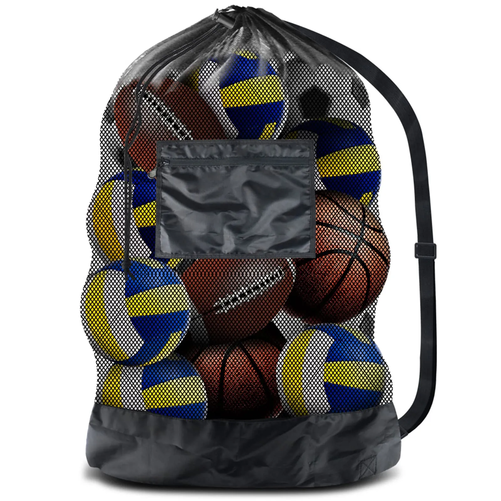 BROTOU Large Sports Ball Bag,  Drawstring Soccer Ball Bag with Shoulder Strap