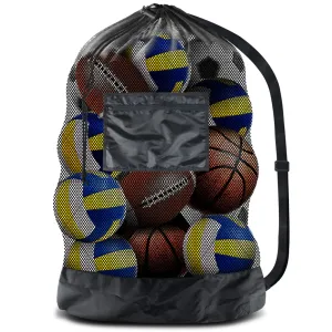 BROTOU Large Sports Ball Bag,  Drawstring Soccer Ball Bag with Shoulder Strap
