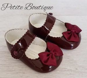 Burgundy soft sole shoes