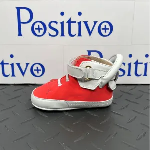 Buscemi 100MM Baby Neon Pink/White Leather Sneakers