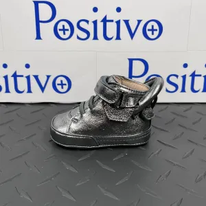 Buscemi Baby 100MM Baby Metal Silver Leather Sneakers