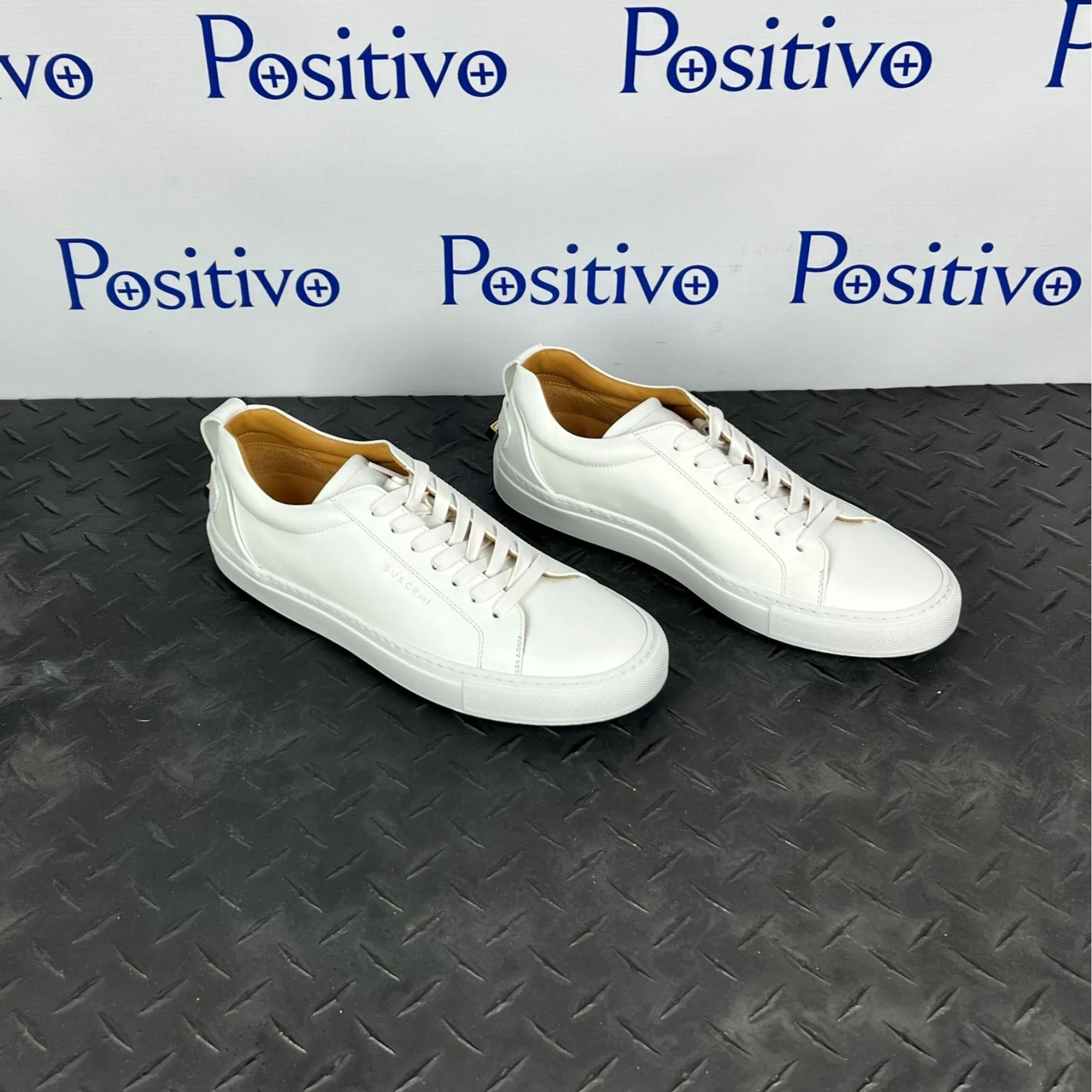 Buscemi Lyndon White Leather Sneakers