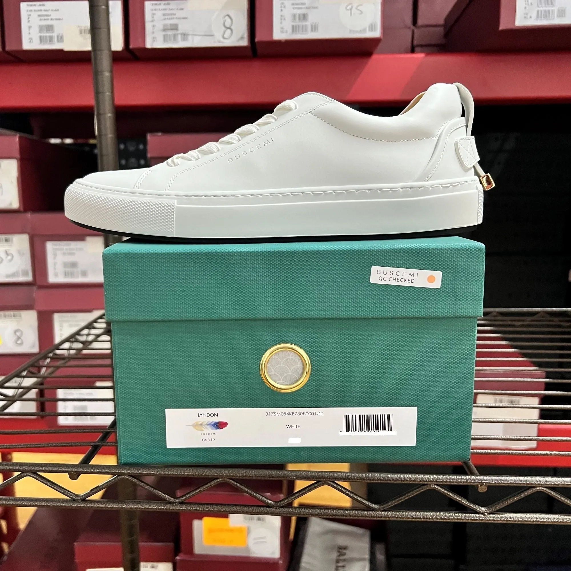 Buscemi Lyndon White Leather Sneakers