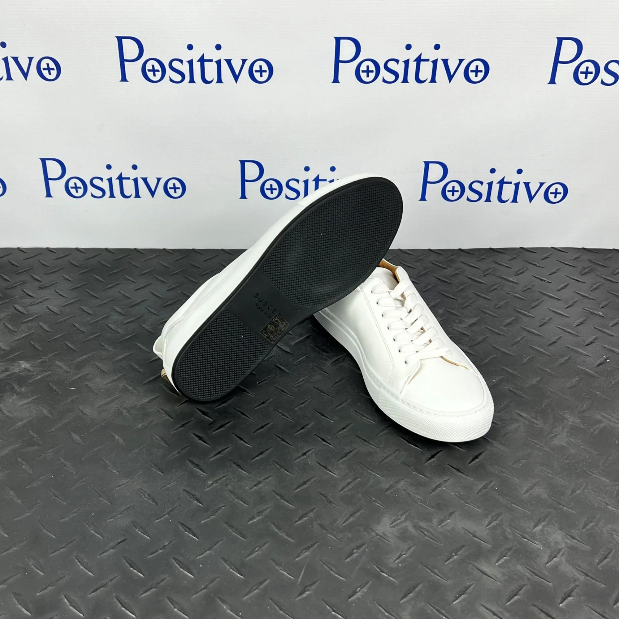 Buscemi Lyndon White Leather Sneakers