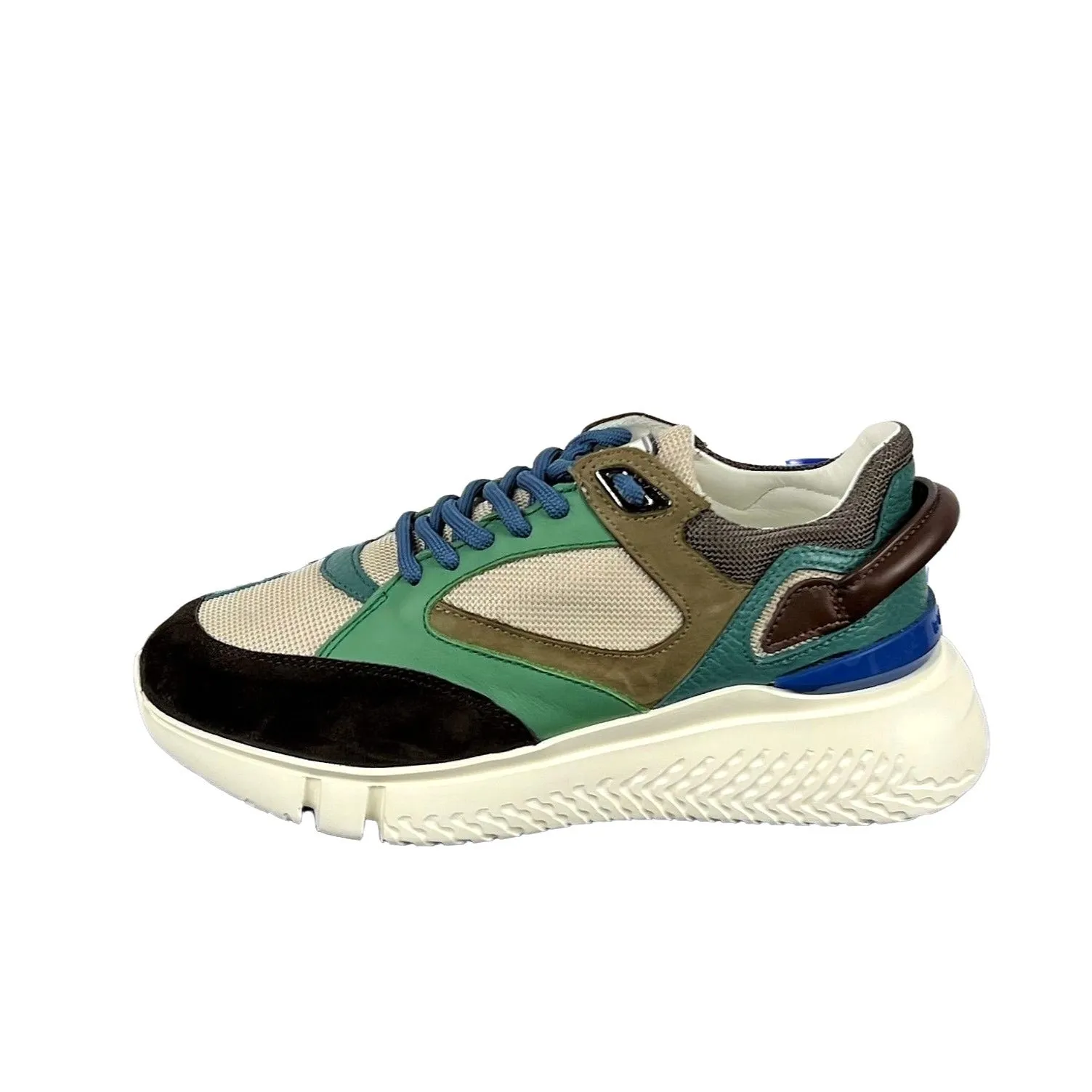 Buscemi Women's Veloce Brown/Green Leather Sneakers SAMPLE